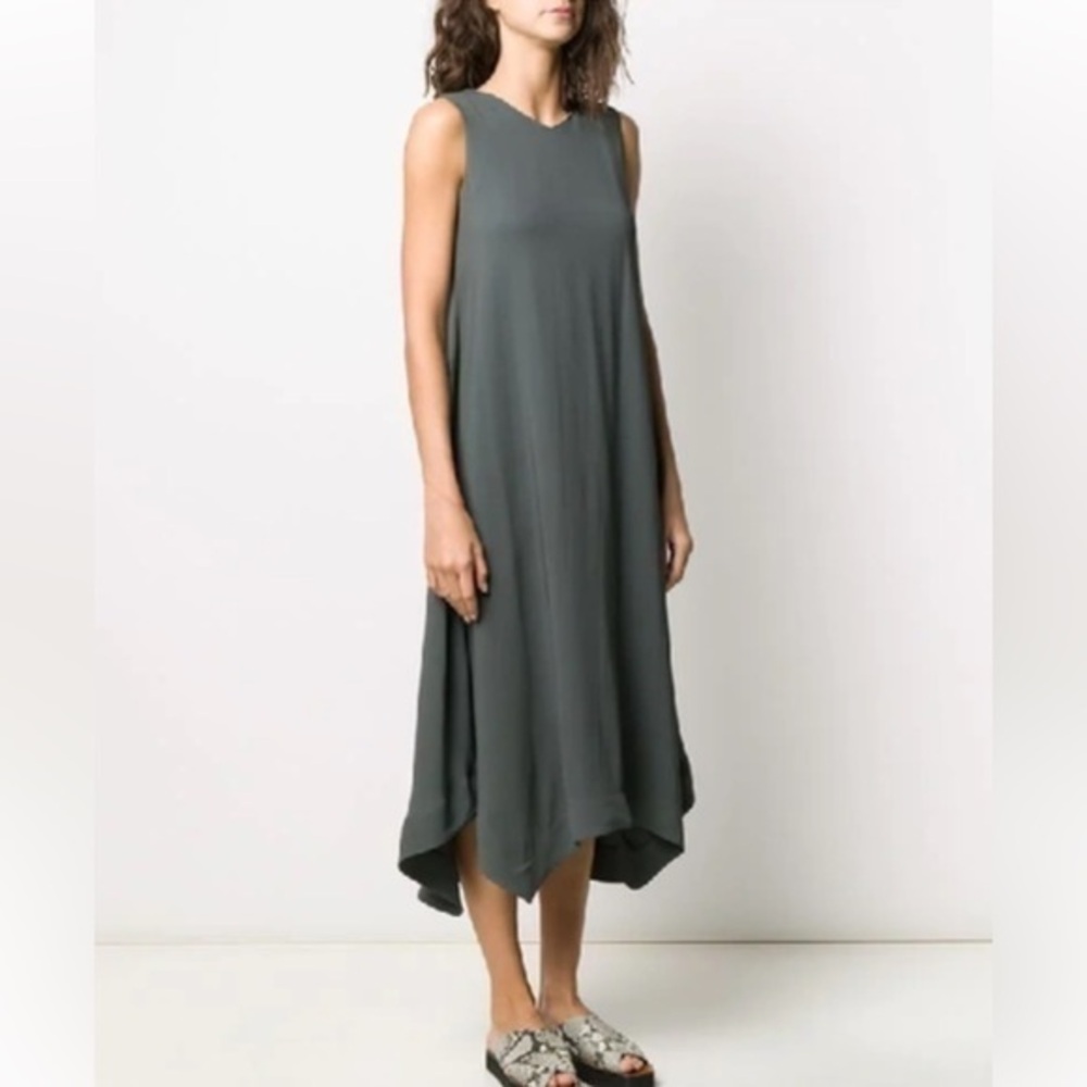 Fabiana Filippi asymmetric dress with beaded v neckline